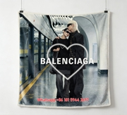 Balenciaga Subway Heart Scene Flannel Sofa Throw Blanket BA210